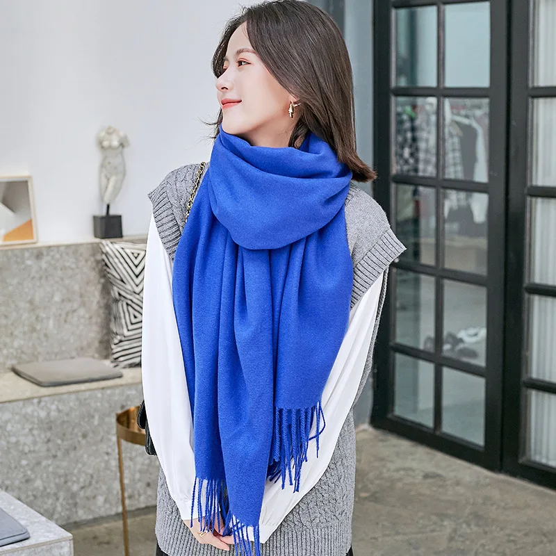 

Solid Cashmere Blend Pashmina Women Fashion Shawls and Wraps Ladies Mujer Bufanda Wraps Ladies Blanket Neckerchief Echarpes