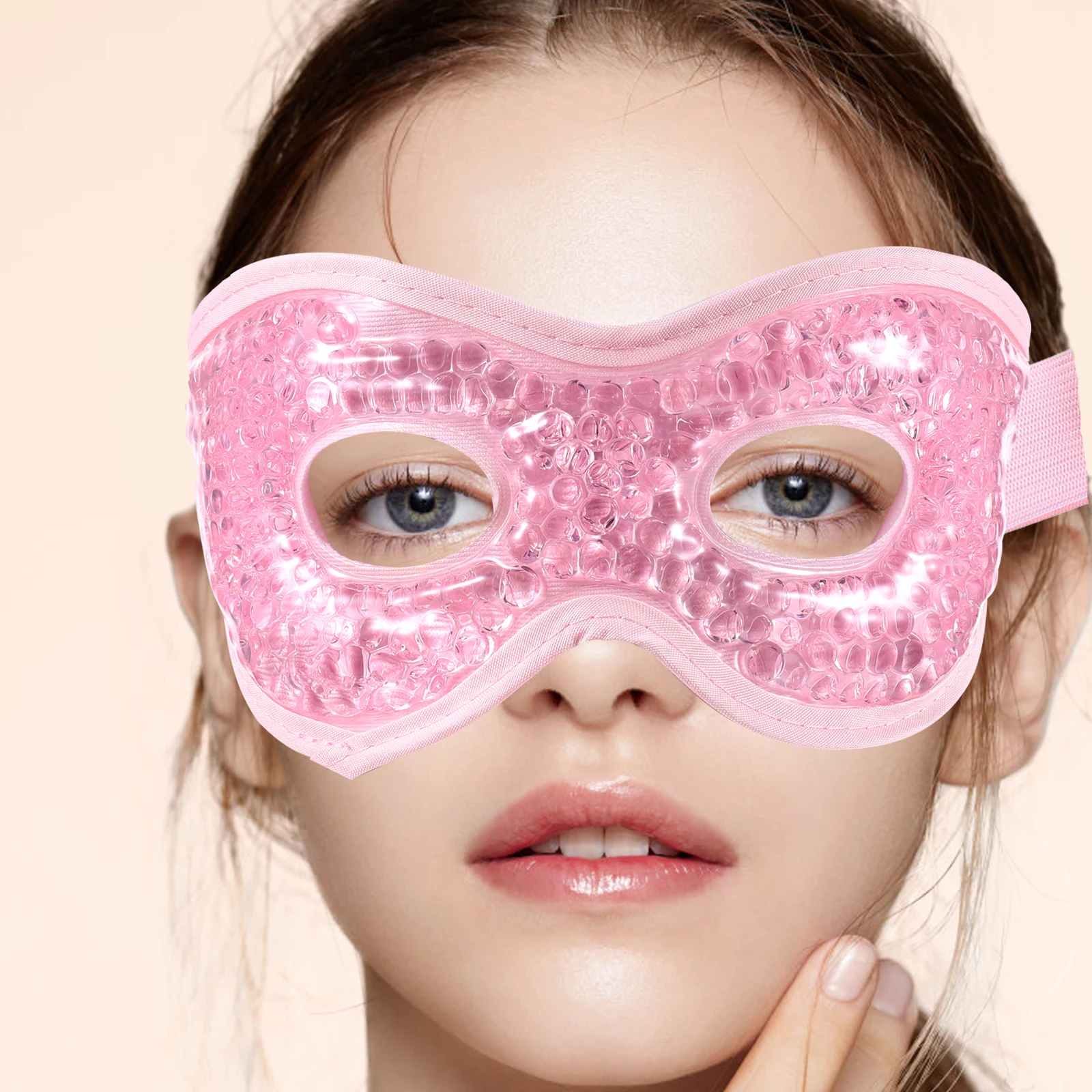 

2 Pcs Eye Mask Ice Bag Pads Cold Patches Fatigue Relief Portable Cooling Pink Child