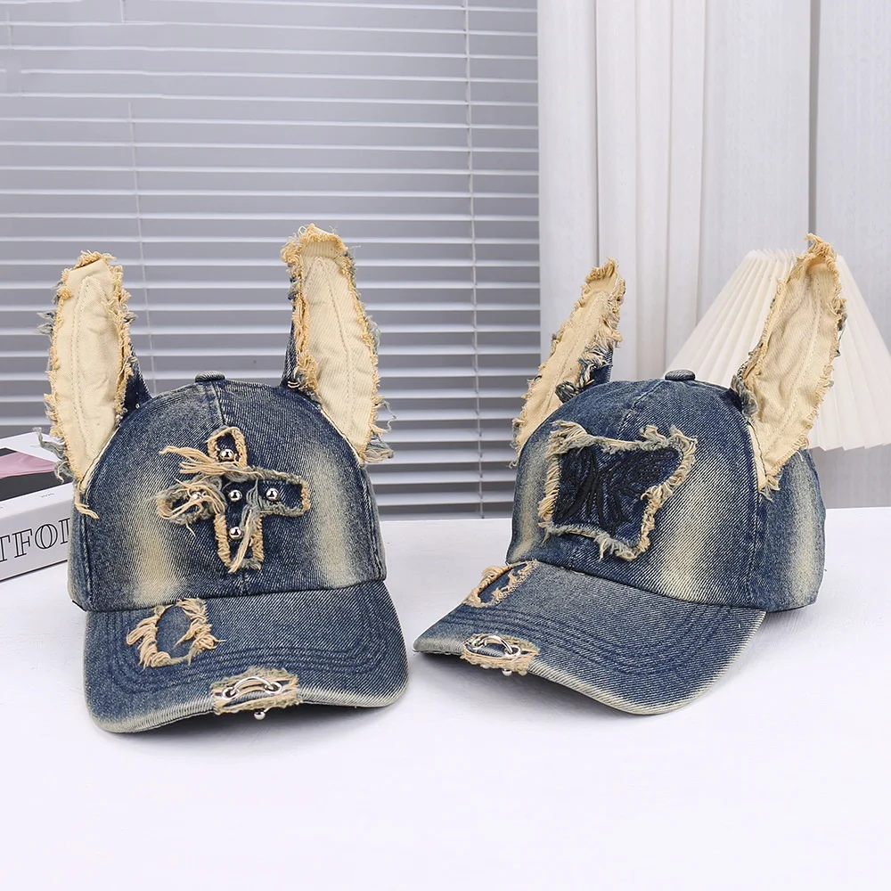 

3D Ear Design Baseball Cap Men Women Fashion Personality Vintage Peaked Cap Suitable For Outdoor Photography Party Cosplay