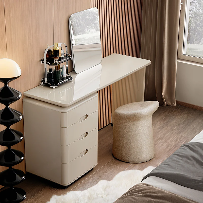 

Nordic Mirror Dressing Table Storage Modern Women Makeup Dressing Table Drawers Wooden Tocador Para Dormitorio Furniture