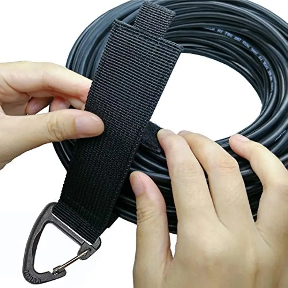 Cord Organizer Holder with Triangle Buckle Wire Manager Power Cord Management Nylon Heavy Cord Storage Straps for Cables Hoses