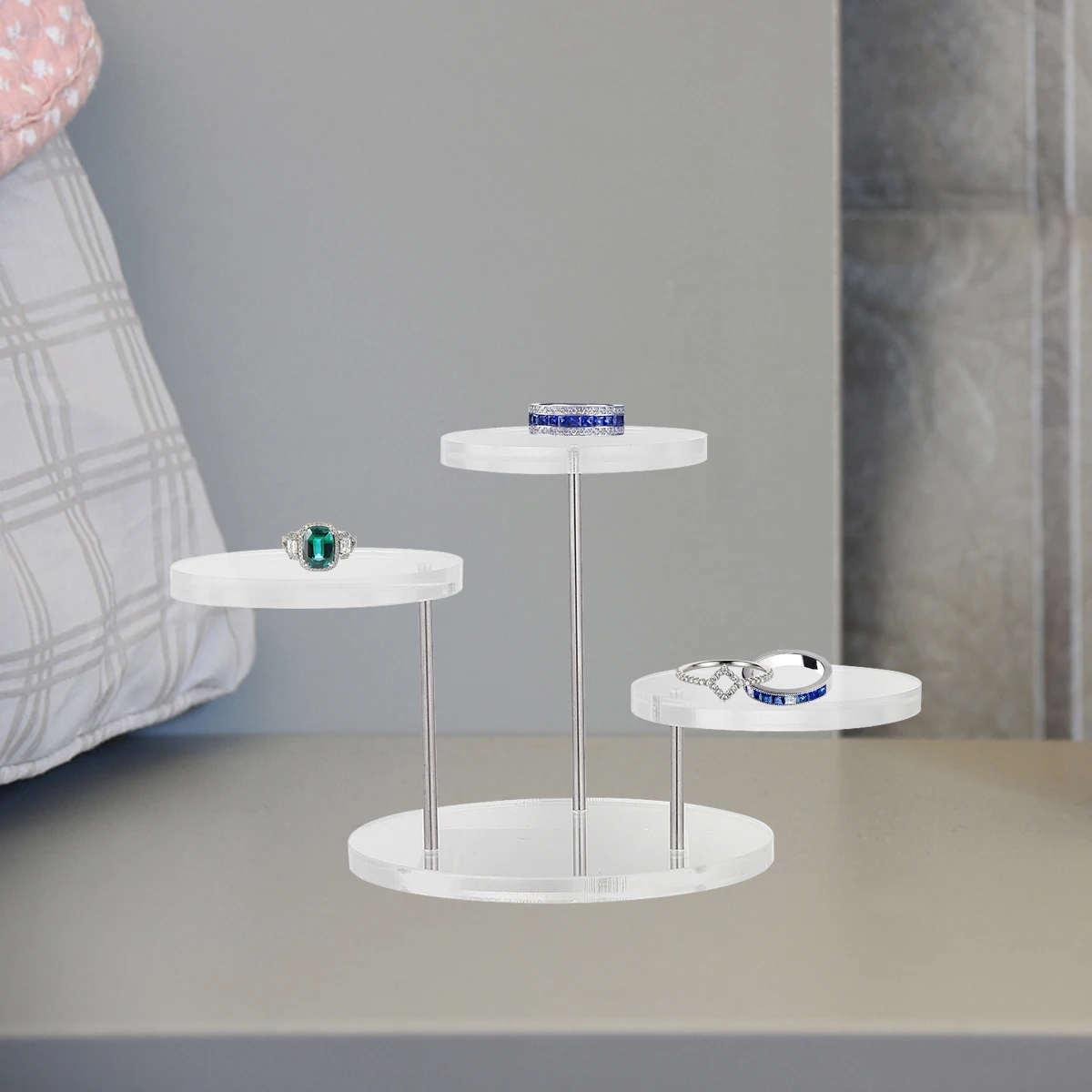 

Modern Acrylic Multi-Layer Jewelry Display Stand Perfect for Necklaces Bracelets and Store Presentations