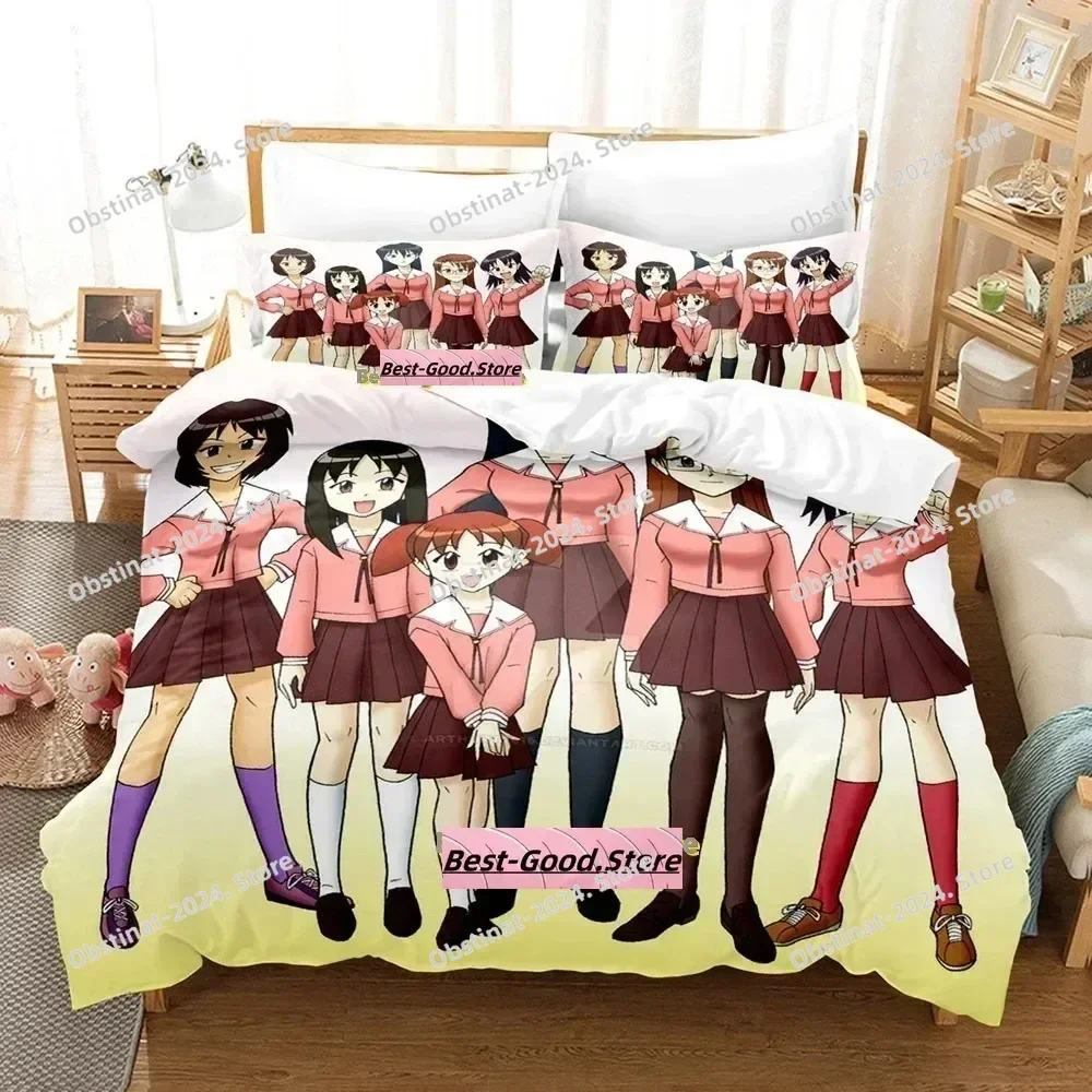 طقم سرير Azumanga Daioh طقم سرير مفرد مطبوع مع كيس وسادة غطاء لحاف سرير ناعم فردي مزدوج كوين سوبر كينج مقاس