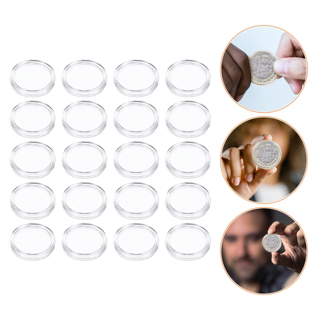 

Transparent Coin Cases Protective Holder Storage Container Exhibitions Gifts Coin Collecting Supplies Organizer Box