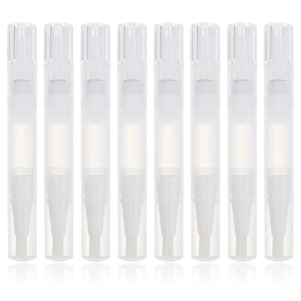 Bolígrafo vacío para aceite de uñas, bolígrafos para manicura, pincel portátil para aceite de cutícula, aplicador de Arte de uñas, suministro de manicura, tubo de brillo de labios vacío, 8 Uds.