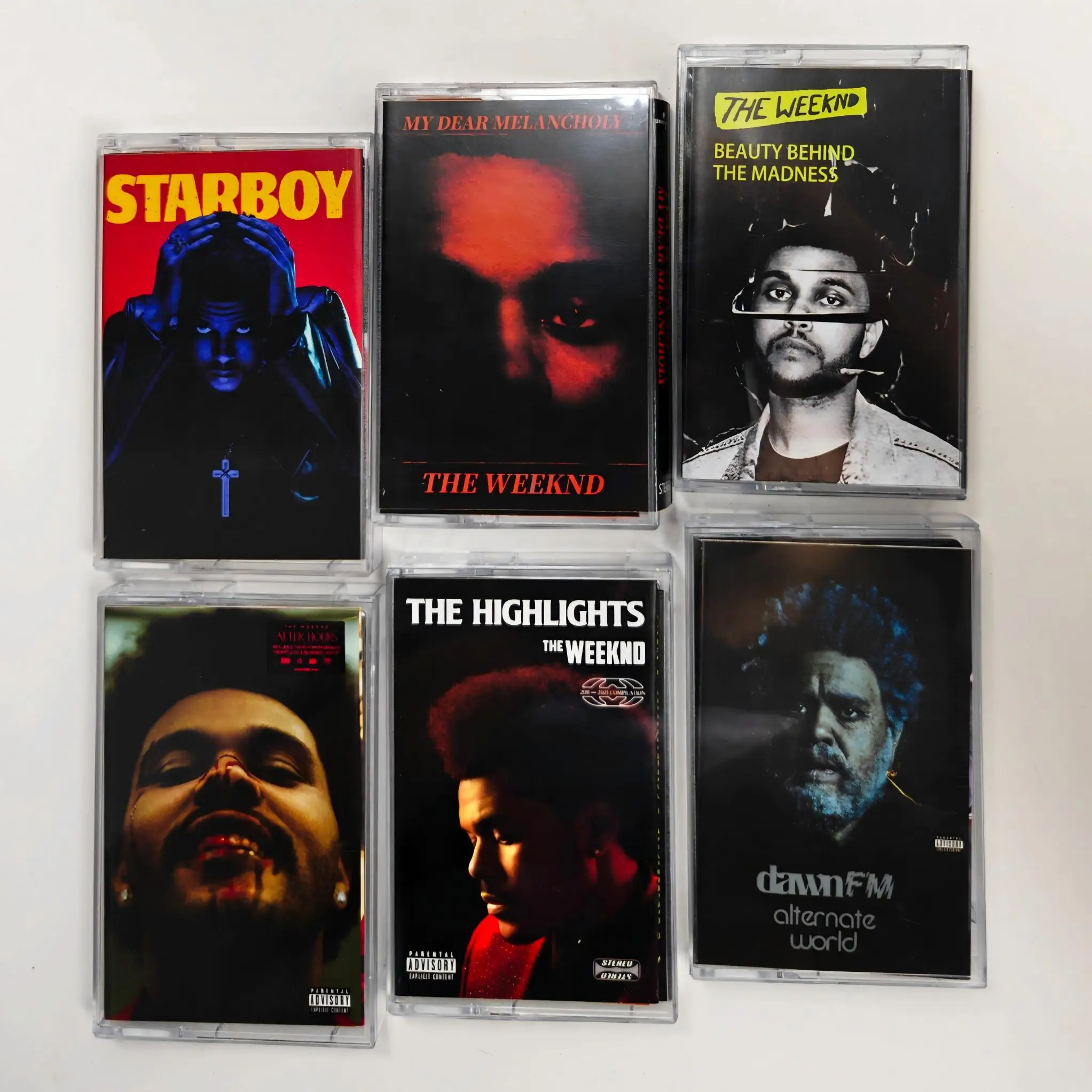 

New The Weeknd After Hours Music Tape My Dear Melancholy Album Starboy 6pcs Cassettes Cosplay Recorder Walkman Soundtracks Box