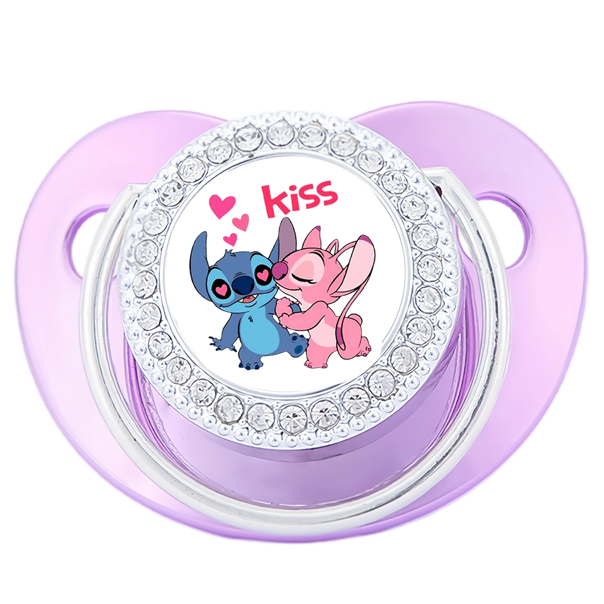 Neuer Baby-Schnuller Stitch-Druck BPA-freier Baby-Beißring Kleinkind-Schnuller Baby-Silikon-Schnuller glänzender Schnuller Geschenk für Jungen