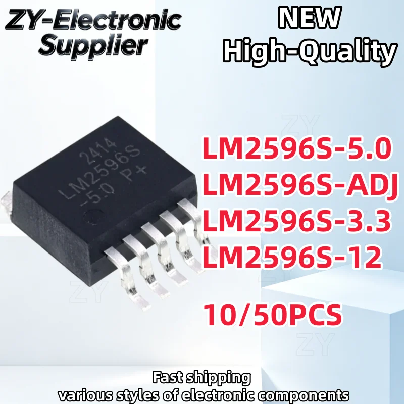 【10-50PCS】 LM2596S-5.0 LM2596S-5 LM2596S-ADJ LM2596S-3.3 LM2596S-12 LM2596S LM2596 TO-263-5 NEW high-quality In Stock
