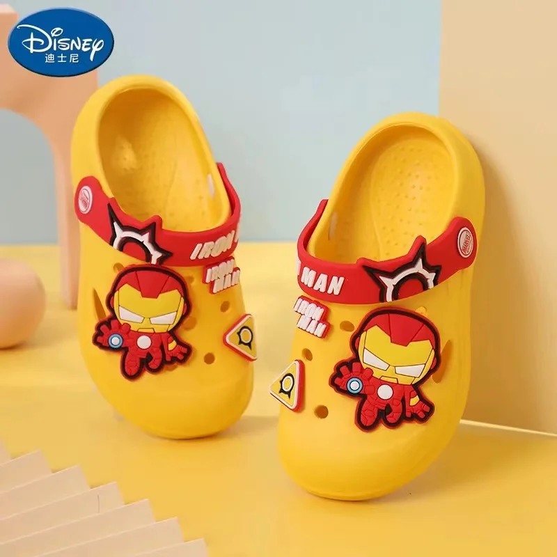 Children Garden Sandals Baby Boy Girl Cartoon Iron Man Mickey Mouse Sandal Summer Slipper Kid Indoor Non-slip Beach Shoes160-200