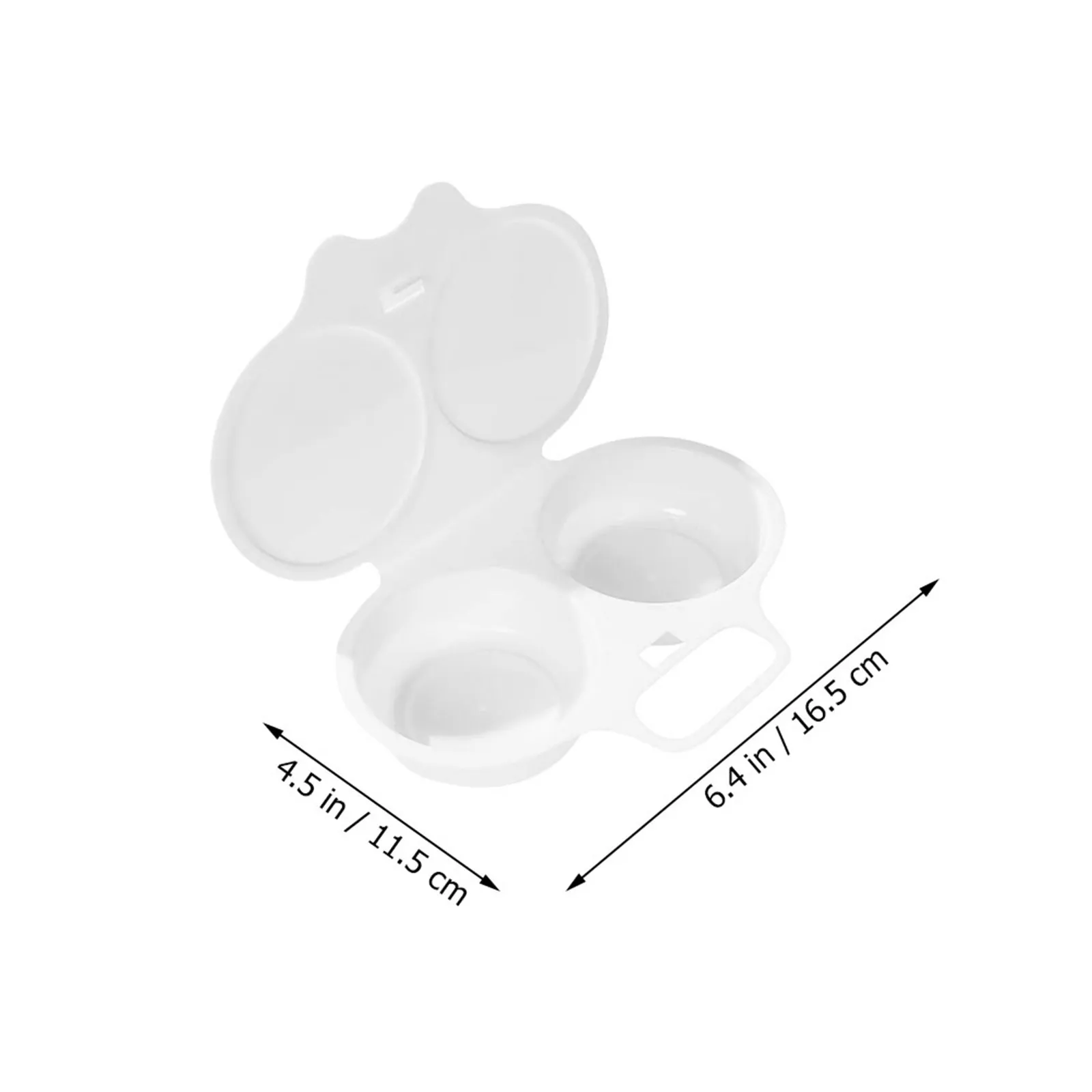 3Pcs Portable Microwave Egg Poacher Steamer Egg Cooking Mold for Poached Steamed Eggs Quick Daily Use Reusable Compact Kitchen