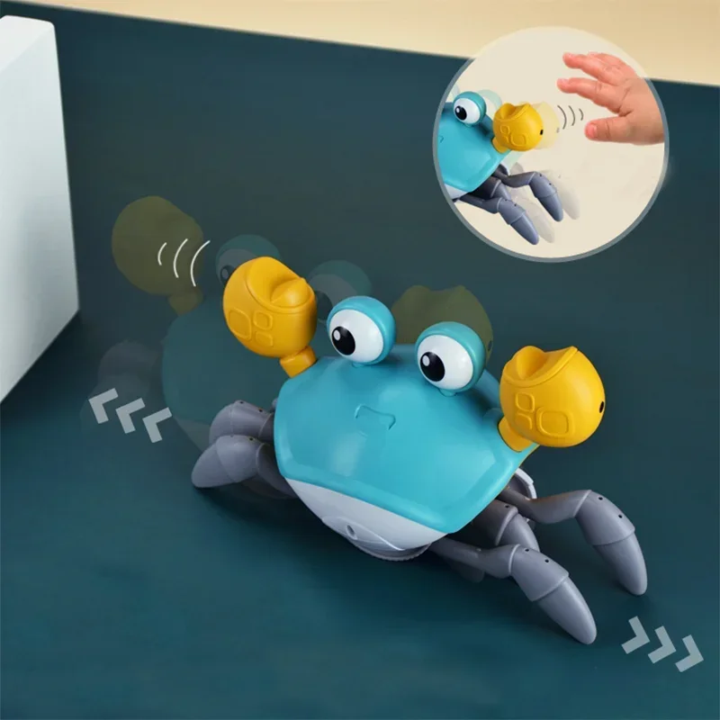 Electric Induction Crab Automatic Obstacle Avoidance Rechargeable luminous Music Induction Sound And light Crab Children Toy