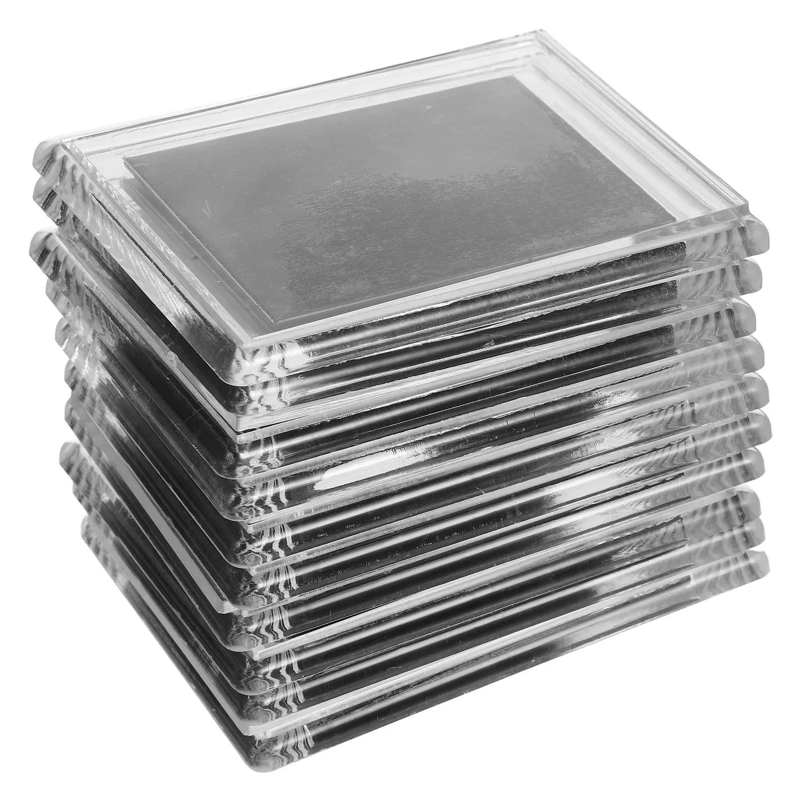 10Pcs Magnetic Photo Frames Acrylic Fridge Magnets for Refrigerator Locker Postcard Artwork Display Clear Insert Design Reusable