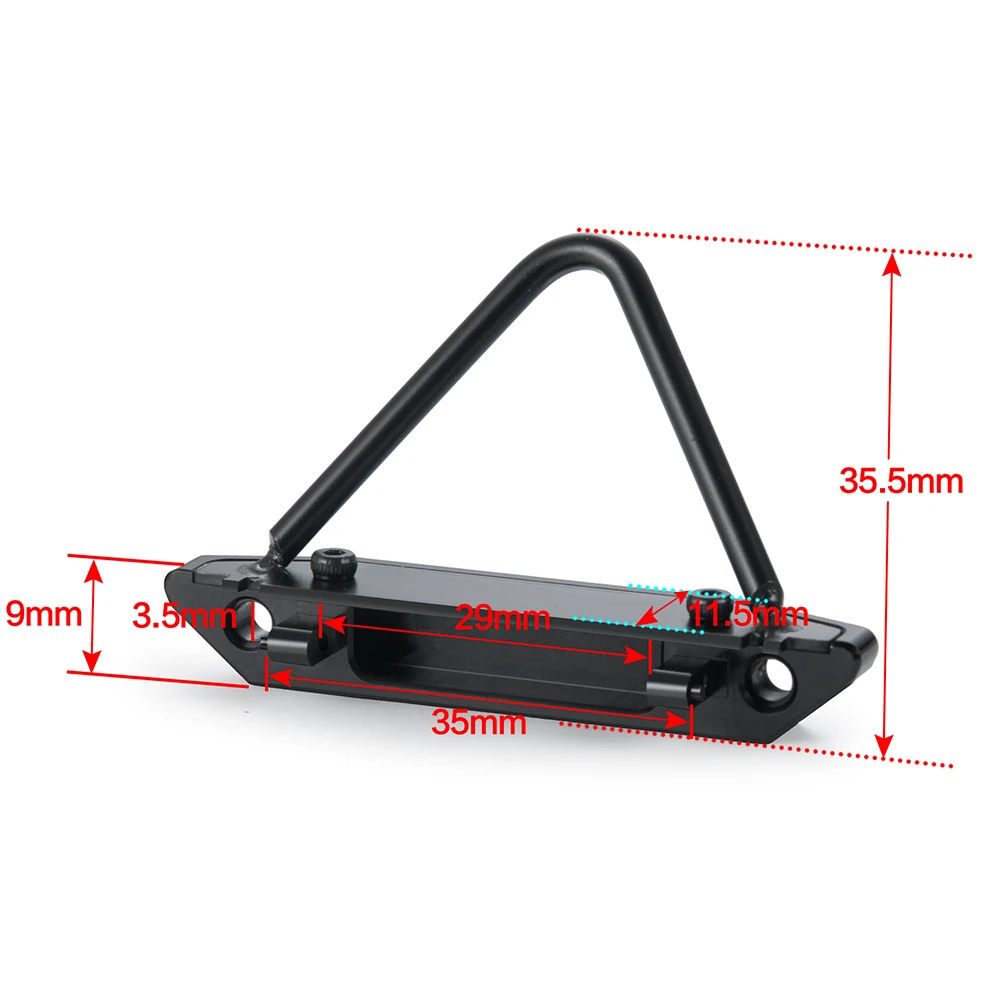 CNC Metal Front & Rear Bumper for Axial SCX24 AXI00002 JEEP AXI90081 Deadbolt 1/24 RC Crawler Car Upgrade