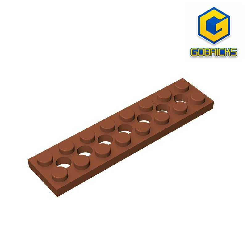 Gobricks GDS-699  Technical, Plate 2 x 8 with 7 Holes compatible with lego 3738 pieces of children's toys Building Blocks