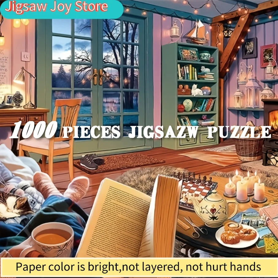

Jigsaw Puzzle, Easy Time Painting Paper Puzzle, 27.56x19.69 inches, Mixed Color, Ideal for Thanksgiving, Christmas, New Year,