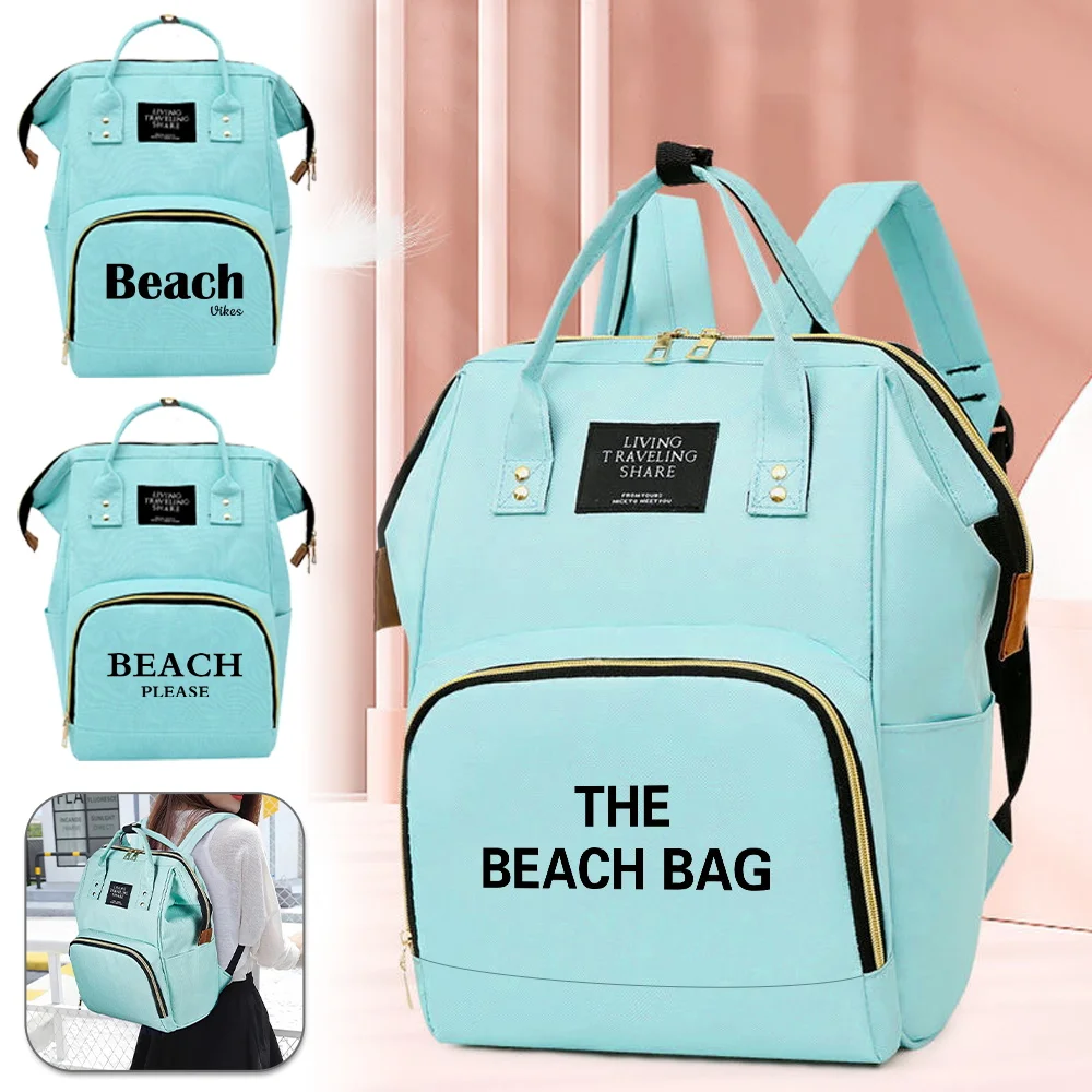 Mommy Backpack Diaper Bags High Quality Infant Nursing Milk Bottle Organizer Storage Backpack Travel Tote Beach Series