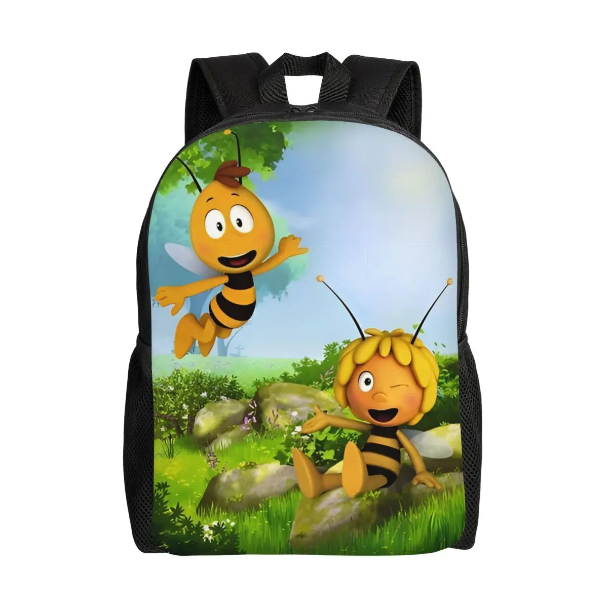 

Детский рюкзак с рисунком Майя, пчела и цветами для детей, рюкзаки для девочек и мальчиков, милая детская сумка для книг для детского сада