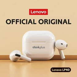 Original Lenovo LP40 Bluetooth 5.0 TWS Wireless Earphones Human Ear Design Headset Simple Operation Easy to Grasp Headphones