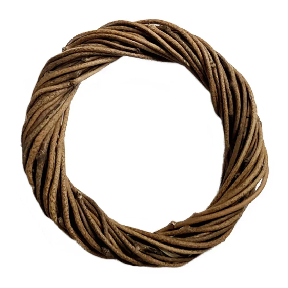 

4''/6''/8''/10''/12'' Round Natural Rattan Ring DIY Floral Wreath Hanging Ornament Christmas Garland Wedding Decoration Home Dec