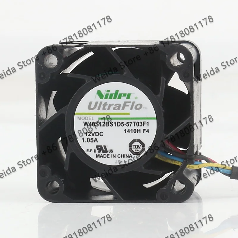 

New and original 4CM W40S12BS1D5-57T03F1 Nidec DC 12V 1.05A 4028 PWM small violent 40X40X28MM four-wire cooling fan