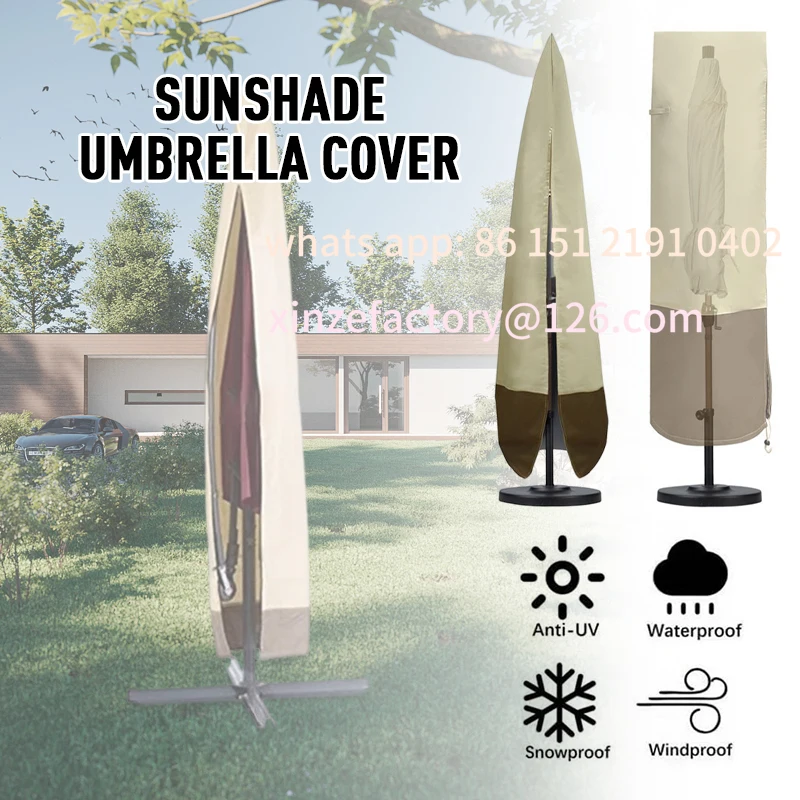 

Customizable Umbrella Cover Waterproof Oxford Outdoor Banana Umbrella Cover Shade Garden Patio Waterproor Sunshade
