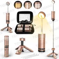 Outdoor Camping LED Telescopic Flashlight with Tripod Nuts Multifunctional Rechargeable Retractable Torch Light Table Lamp