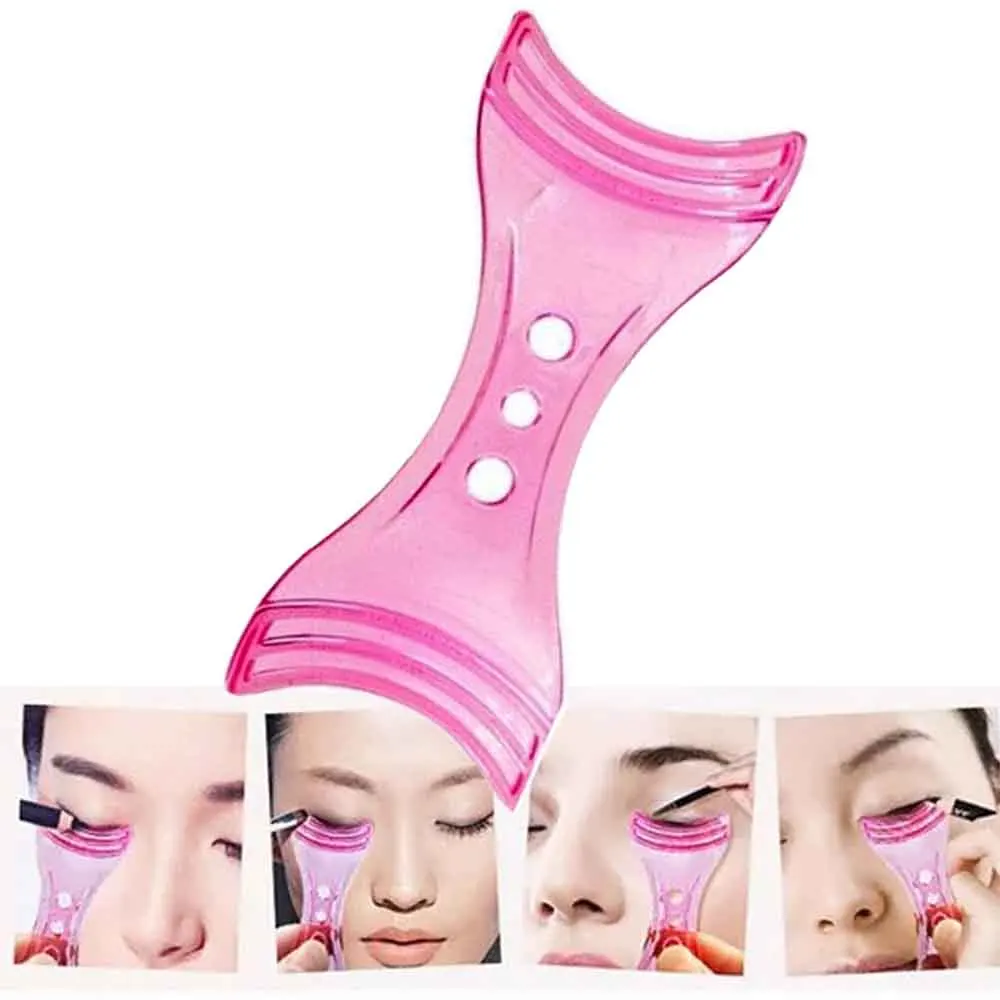 2Pcs Eyelash Makeup Tool Set/Eyeliner Guide Template Mascara Shield Applicator Guard Eyelash Comb Stencil Tool for Girls Makeup