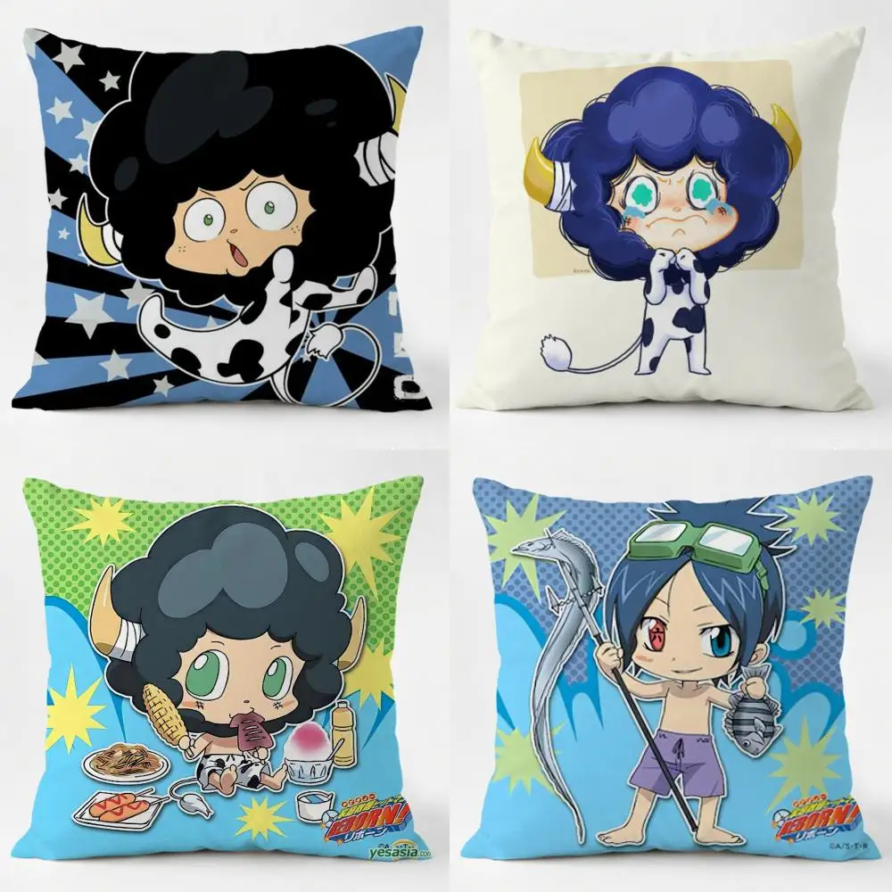 K-Katekyo Hitman R-Reborn Cushion Cover Daily Washable Linen Pillowcase Soft  for Sofa Bed Home Room Decor