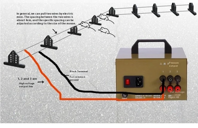 ERC-D6 Elektronische Mausefalle Elektrische Mäusefalle Automatische Hochspannungs-Mausefalle 2500V 180-240V – Detail 32