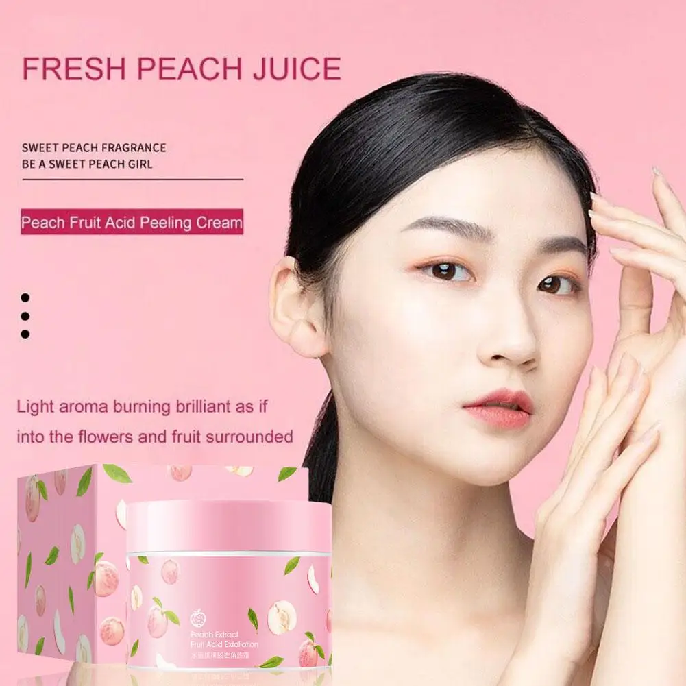 Peach-GIslande exexpectant pour le corps, nettoyage en profondeur de la peau, élimine le blanchiment de la peau jetable, améliore l'hydratation, éclaircit les soins du corps