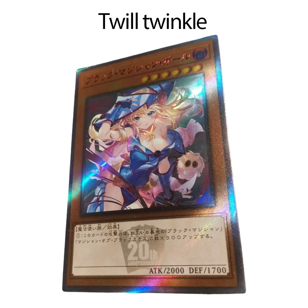 DIY Yu-Gi-Oh! Homemade Series 1pcs Black Magician Girl Four Types of Flashes Anime Peripheral Collection Card Holiday Gift