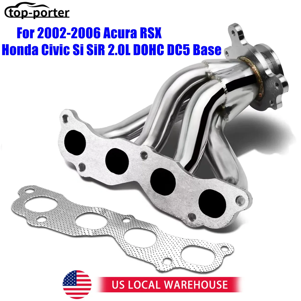 

Manifold Header One Set For 2002-2006 Acura RSX Honda Civic Si SiR 2.0L DOHC DC5 Base