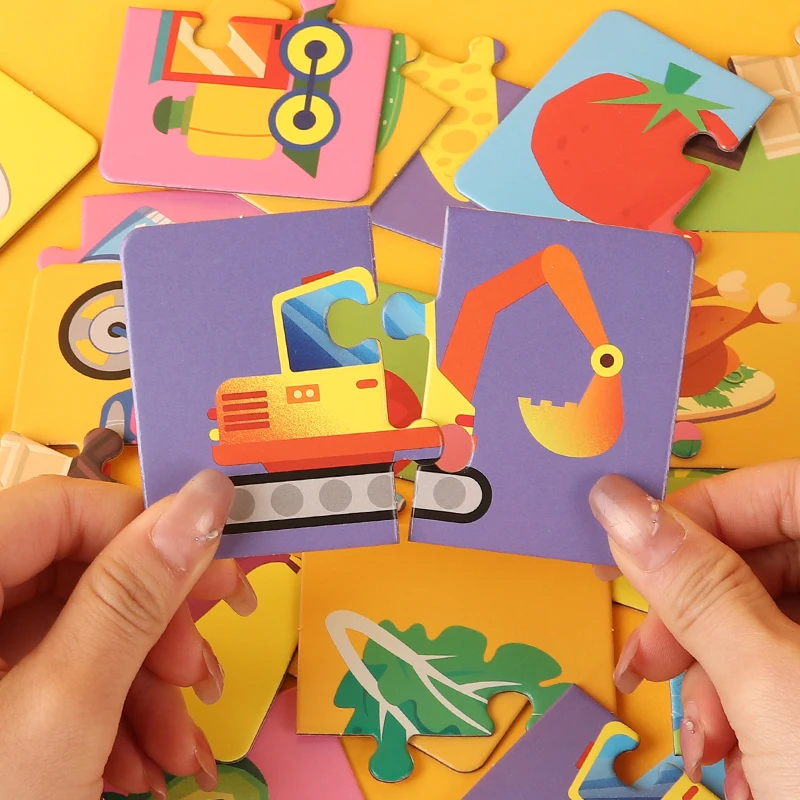 2026년 신제품 유아용 종이 퍼즐 0-3세 몬테소리 조기 교육 학습 장난감 재미있는 테마 인식 선물 아기 어린이용