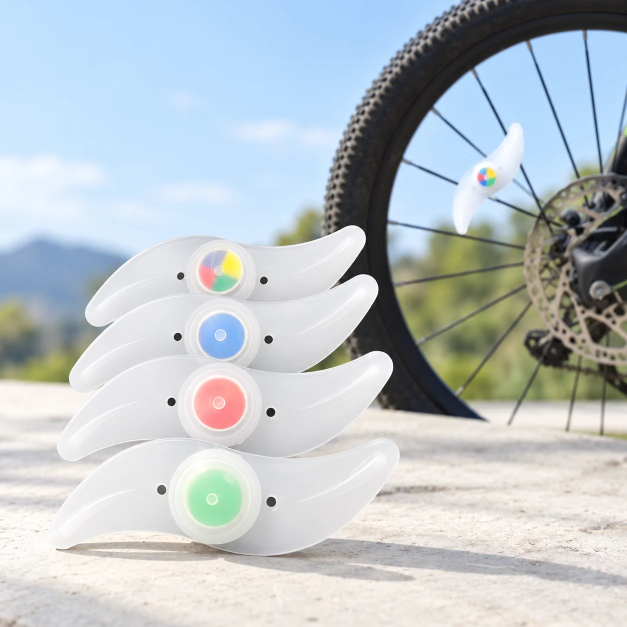 Bicycle Spoke Lights LED Wheel Decoration Lamp Cycling Bike Tire Rim Night Safety Light 4 Colors Optional