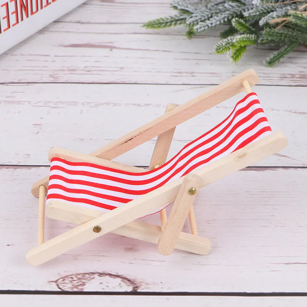 

2 шт. миниатюрных деревянных раскладных кресла ручной работы, реалистичные имитации, декор для кукольного домика, аксессуары для игровых домиков