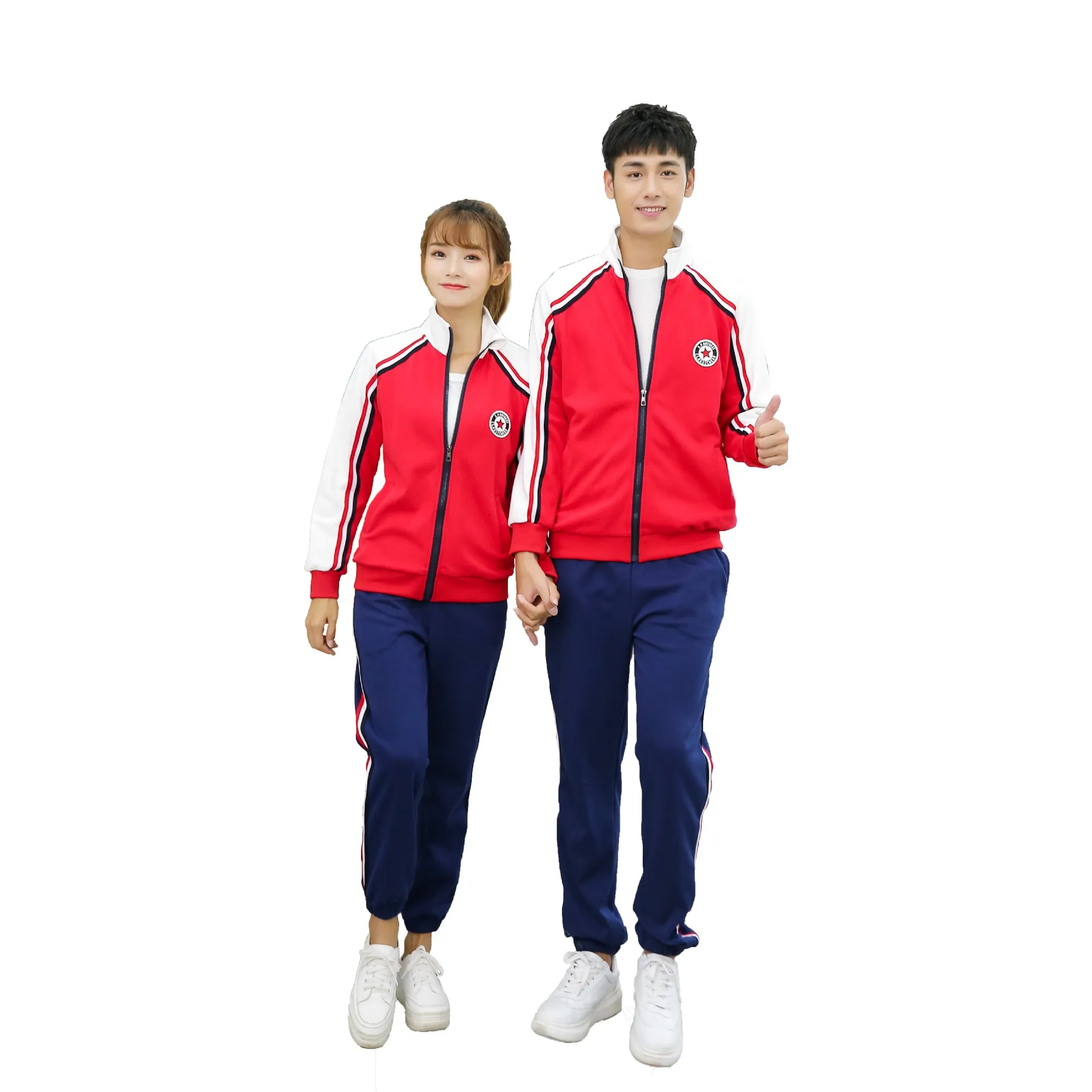 Uniformes escolares C065 para estudiantes de secundaria y secundaria, ropa deportiva de moda