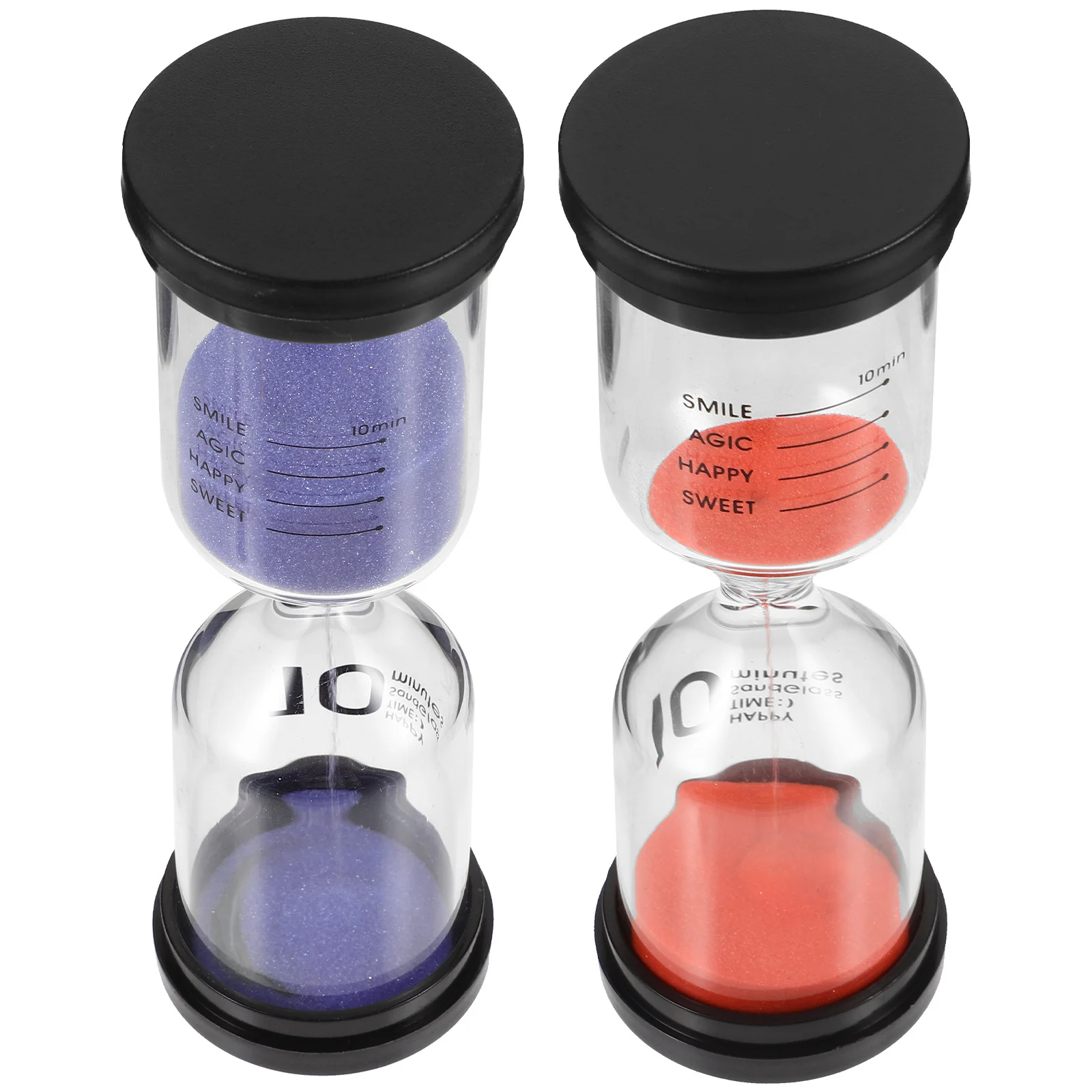 

2Pcs Toilet Hourglass Sand Timers 10-Minute Reusable Bath Timers Game Timer Multifunctional Household Sand Timer Desktop