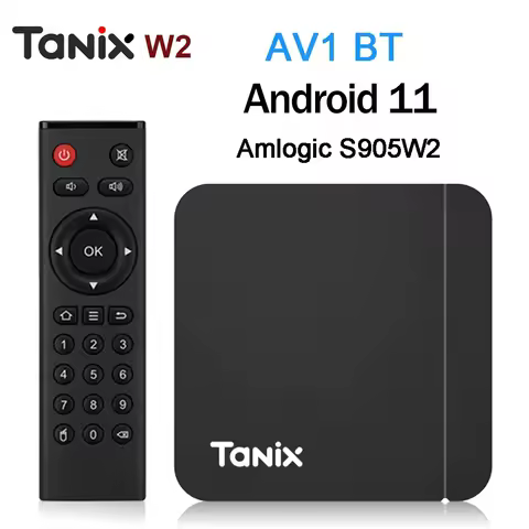 Original Tanix W2 Android 11 TV Box Amlogic S905W2 2G/16G AV1 BT TV BOX Dual Wifi 4G&amp;5G 4K HD Set Top Box 4G/64G Media Player