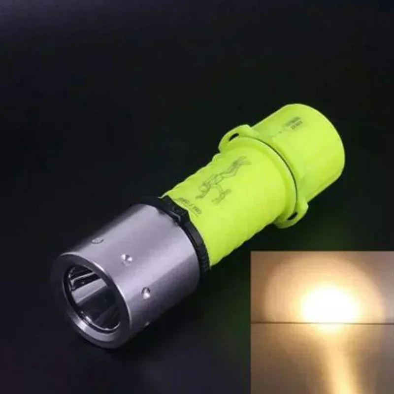 Banggood 3 Switch Modes CREE XML-T6 Yellow Light LED 1200Lum Waterproof Diving Flashlight Underwater Scuba Diver Dive Torch Lamp