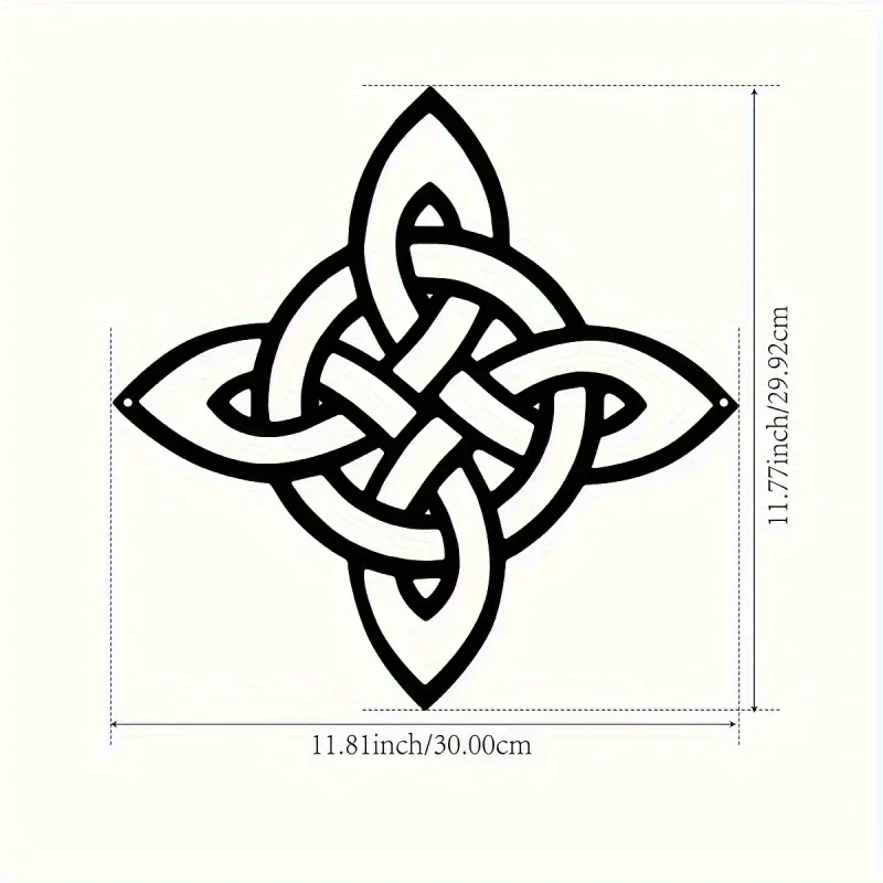 1pc Vintage Celtic Witch Knot 1pc Metal Wall Art - Iron Decor for Kitchen, Coffee Area,Living Room & Office, Rustic Wall Decor