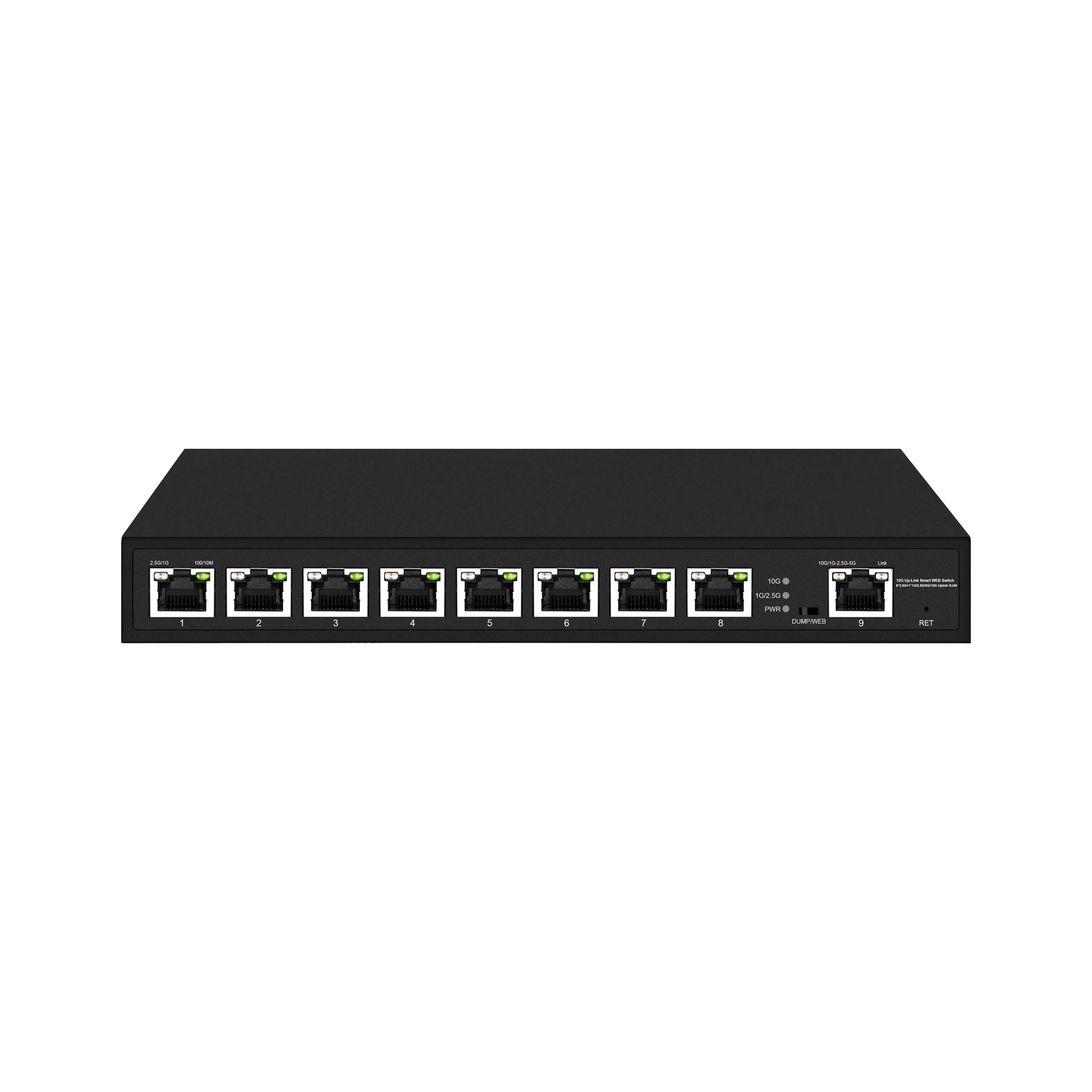 8 Ports  2.5Gps POE Or RJ45 Web Managed Switch  with 1*10Gbe RJ45 Uplink