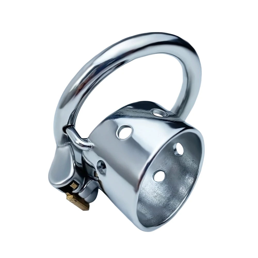 FRRK Bentuk Tabung Silinder Perangkat Kandang Kesucian Pria Penahan Penis Permainan Budak Pria Cincin Kunci Ayam Busur Mainan Seks Pasangan Toko BDSM