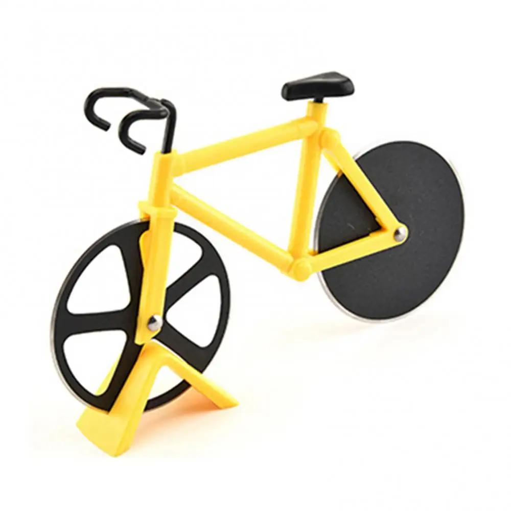 Novelty Bicycle Shape Pizza Cutter Dual-Wheel Slicer Kitchen Home Decor Tool