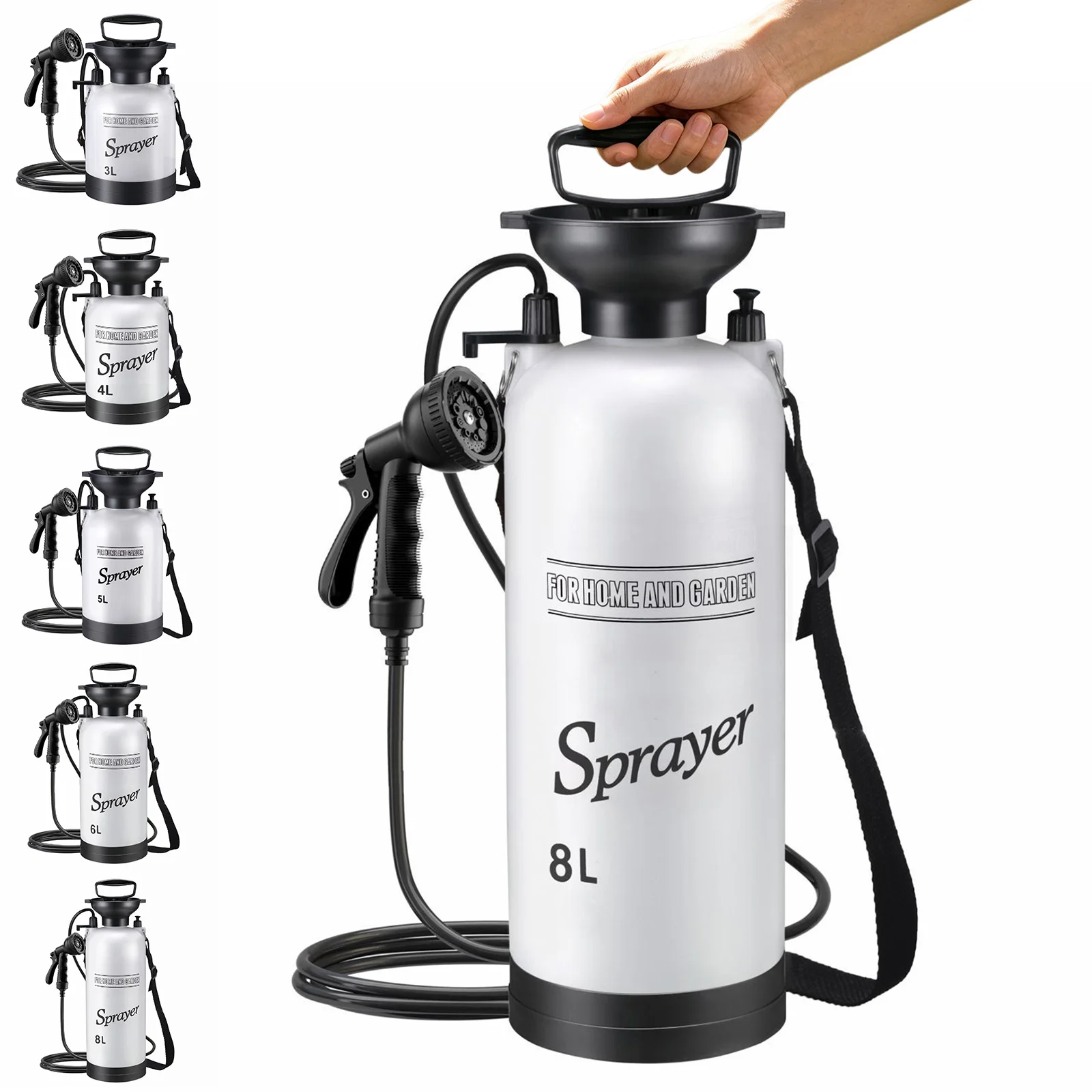 Camping Shower with 3 Meter Long Hose Portable Water Sprayer Multi-Functional Shower Pump for Hiking Traveling Garden Beach