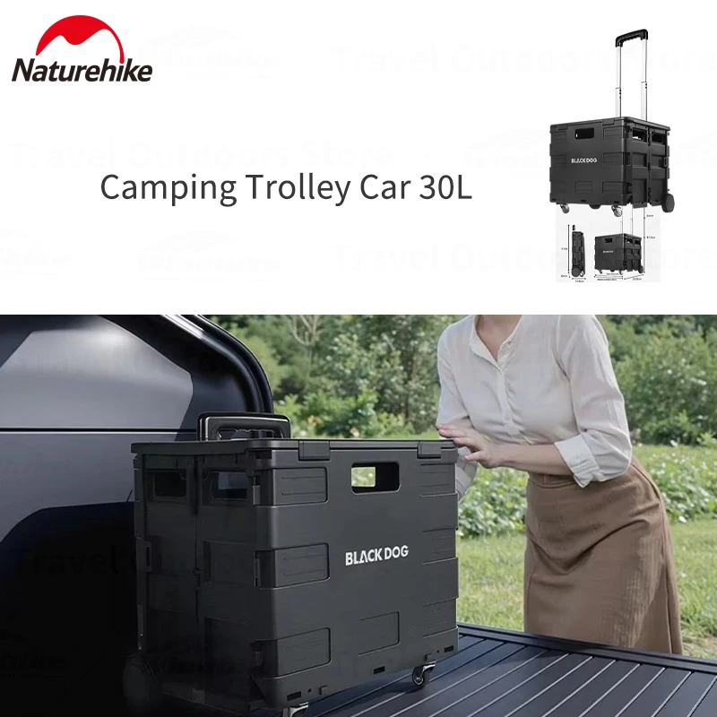 

Naturehike BLACKDOG Складная продуктовая тележка Ящик Автомобильные ручные тележки Багажная тележка Складная уличная дорожная ручная тележка для кемпинга