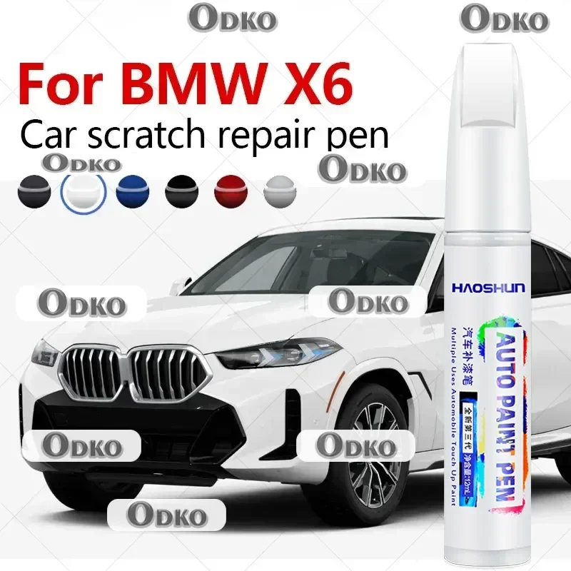 For BMW X6 E71 F16 G06 2008-2025 sDrive xDrive Paint Repair Brush Touch Up Scratch Remover DIY Auto Accessories Black White