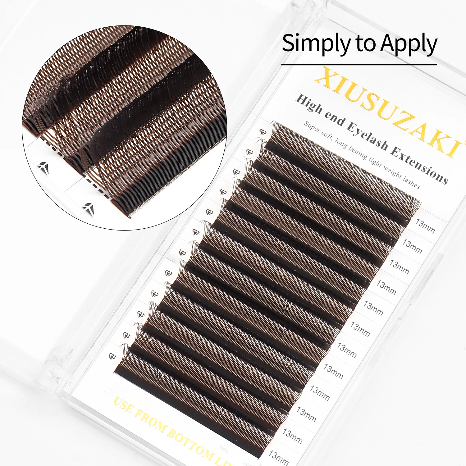 XIUSUZAKI Brown U 4D Lashes Ex - Lash Fan Volume ulasan dan harga