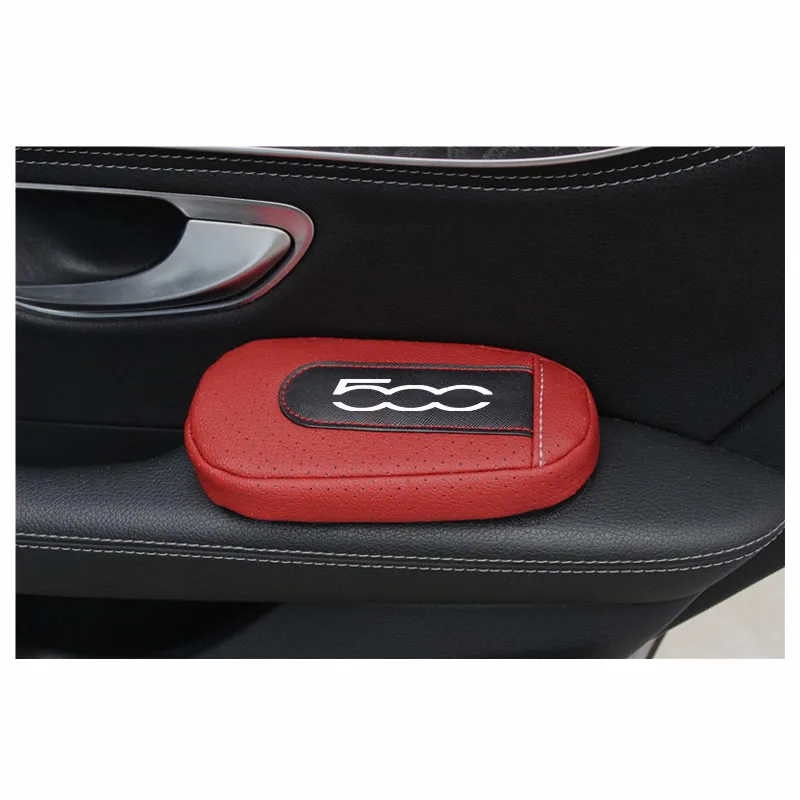 Car styling For Fiat 500 Soft Leather Leg Cushion Knee Pad Armrest pad Interior Car Accessories