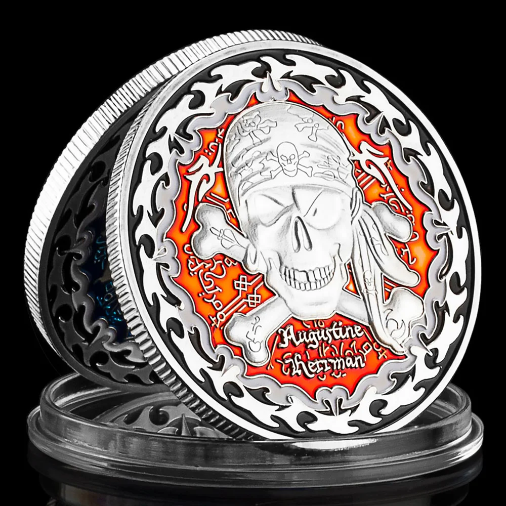 الفضة مطلي القراصنة سفينة عملة ، هيرمان دروغتر ، عملات تذكارية الإبداعية ، اكسسوارات الديكور المنزل ، التحدي