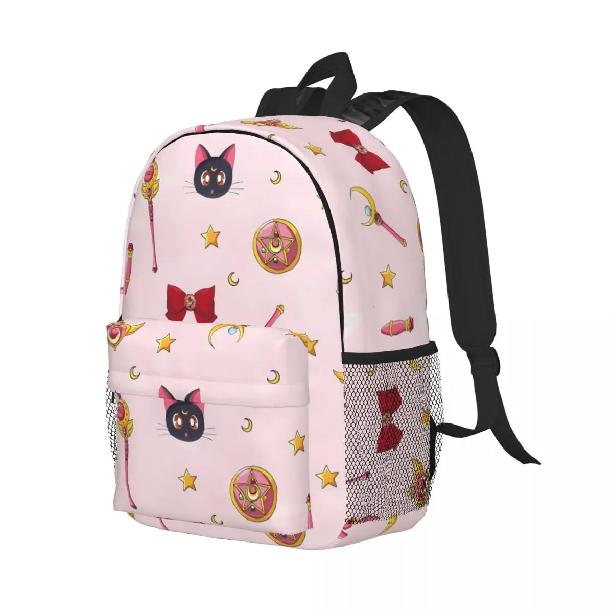 Sailor-Moon Printed Lightweight Casual Schoolbag For School, Outdoor, Shopping, Office 15in